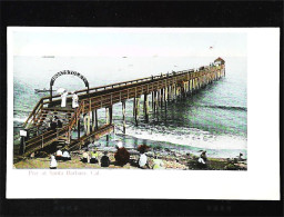 ► 1920's  BOATS TOLET Pier At Santa Barbara  , California - Santa Barbara
