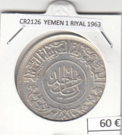 CR2126 MONEDA YEMEN 1 RIYAL 1963 PLATA - Yemen