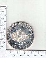 CR1851 MONEDA GUINEA ECUATORIAL 2000 EKUELE 1980 PLATA - Guinea Equatoriale