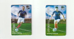 Magnets En Relief  Les Joueurs De L'Equipe De France De Football " Franck RIBERY " & "Jeremy Toulalan" - Sport