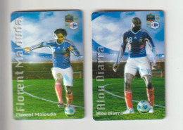 Magnets En Relief  Les Joueurs De L'Equipe De France De Football " Florent MALOUDA " & "Alou DIARRA" - Deportes