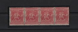 GREECE 1896 OLYMPIC GAMES 2 LEPTA MNH STAMP IN STRIP OF 4    HELLAS No 110 AND VALUE EURO 64.00 - Unused Stamps