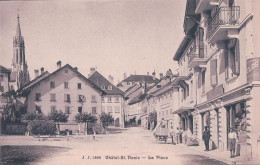 Châtel St Denis FR, La Place Animée (5888) - Châtel-Saint-Denis