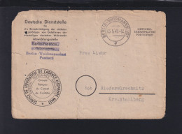 Alliierte Besetzung Todesanzeige In Russischer Gefangenschaft 1949 Berlin Nach Niederwürschnitz - Berlin & Brandenburg