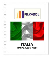 Suplemento Filkasol Italia 2023 - Ilustrado Color Album 15 Anillas (270x295) SIN MONTAR - Pre-printed Pages