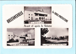 CPSM - ALGERIE - ORLEANSVILLE - LA SOUS PREFECTURE AVANT ET APRES LE SEISME - Chlef (Orléansville)