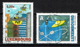 Luxembourg 2002 - YT 1540/1541 - La Poste Dans 50 Ans, Post In Future - Usados