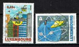 Luxembourg 2002 - YT 1540/1541 - La Poste Dans 50 Ans, Post In Future - Gebruikt