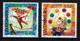 Luxembourg 2002 - YT 1524/1525 - Europa, Le Cirque, The Circus - Gebruikt