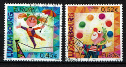 Luxembourg 2002 - YT 1524/1525 - Europa, Le Cirque, The Circus - Usados