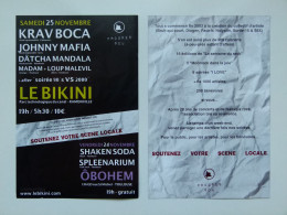 Flyer Concerts à Toulouse Au Bikini Et à L'Ôbohem, Y Compris Krav Boca, Johnny Mafia, Shaken Soda, Spleenarium... - Programmi