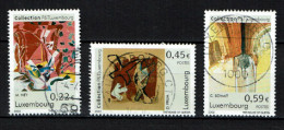 Luxembourg 2002 - YT 1517/1519 - Modern Art Collection - Moritz Ney, Dany Prüm, Christiane Schmit - Used Stamps