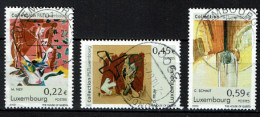 Luxembourg 2002 - YT 1517/1519 - Modern Art Collection - Moritz Ney, Dany Prüm, Christiane Schmit - Usados