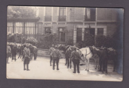 Carte Photo Ste Sainte Croix Aux Mines (68) Troupes Francaises Devant La Mairie ( Novembre 1918 ( 57798) - Sainte-Croix-aux-Mines