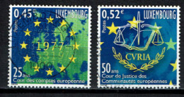 Luxembourg 2002 - YT 1509/1510 - European Institutions, La Cour De Justice, La Cour Des Comptes Européennes - Usados