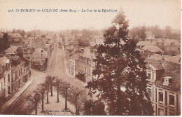 ST ROMAIN DE COLBOSC  - ( 76 ) -   La Rue De La République - Saint Romain De Colbosc