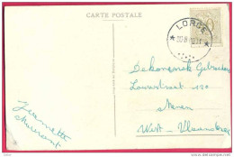 _Cn941: N° 853 / Fantasiekaart: : Sterstempel: * LORCE * > Menen - 1951-1975 Heraldischer Löwe (Lion Héraldique)