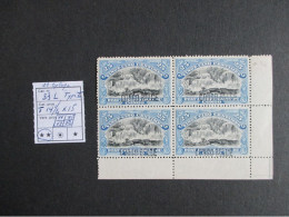 33L Type I - Landschappen - Type MOLS - Hoekblok Van Vier Pos 44/45 & 49/50 - T 14,5 X 15 - OCB € 200 - MNH** - Unused Stamps