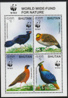 Bhutan 2003, Postfris MNH, WWF, Pheasants, Birds - Bhután