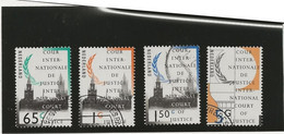 PAYS BAS -TIMBRES SERVICE - COUR INTERNATIONALE DE JUSTICE DE LA HAYE- N° 46 A 49 OBLITERE -ANNEE 1989 - Service