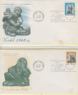 Canada 1968 Christmas 2v 2 FDC (CN179B) - 1961-1970