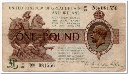 GREAT BRITAIN,BANK OF ENGLAND,1 POUND,1922-23,P.359,FINE - 1 Pound