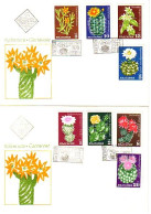 1970 Flora Cactuses Set Of  8v.- 2  FDC BULGARIA  / Bulgarie - FDC