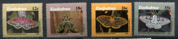 Zimbabwe ** N° 118 à 121 - Papillons Lépidoptères - Zimbabwe (1980-...)