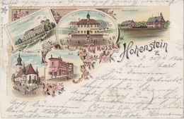 Gruss Aus Hohenstein - Bethlehemstift St. Christoph - Post - Marktplatz - Litho - Verlag Emil Weitmüller - Hohnstein (Saechs. Schweiz)