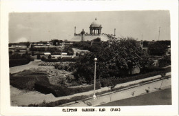 PC PAKISTAN KARACHI CLIFTON GARDEN REAL PHOTO POSTCARD (a50199) - Pakistan