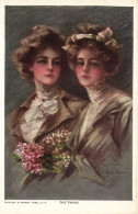 PC ARTIST SIGNED, PHILIP BOILEAU, THE TWINS, Vintage Postcard (b50872) - Boileau, Philip