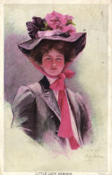 PC ARTIST SIGNED, PHILIP BOILEAU, LITTLE LADY DEMURE, Vintage Postcard (b50871) - Boileau, Philip