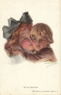 PC ARTIST SIGNED, PHILIP BOILEAU, MY BIG BROTHER, Vintage Postcard (b50889) - Boileau, Philip