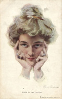 PC ARTIST SIGNED, PHILIP BOILEAU, RINGS ON HER, Vintage Postcard (b50898) - Boileau, Philip