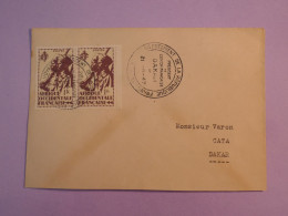 Z21  AOF SENEGAL BELLE  LETTRE  1947 DAKAR .VOYAGE PRESIDENT DE LA REPUBLIQUE +PAIRE DE TP+AFF.   INTERESSANT++ + - Covers & Documents