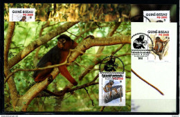 X2471)Guinea-Bissau Maxi-Karte WWF 135 Roter Stummelaffe - Altri & Non Classificati