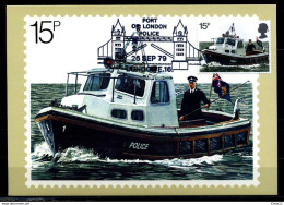 X2748)Großbritannien Maxi-Karte 811 Polizeiboot - Carte Massime