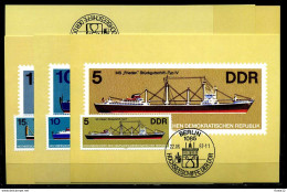 X2825)DDR Maxi-Karte 2709/14 Schiffe - Cartoline Maximum
