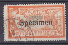 France 1920 Mi. 139, 2 Fr. Allegorie Type Merson Overprinted Aufdruck Surchargé 'Spécimen' (o) - 1900-27 Merson