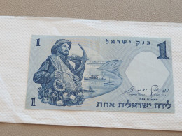 Israel-1 LIRA FISHMAN-(1958)-(rite Number From-RED)-(101)-(881010-ס/6)-used-BANK NOTE - Israel