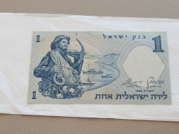 Israel-1 LIRA FISHMAN-(1958)-(rite Number From-RED)-(102)-(940914-ס/5)-used-BANK NOTE - Israel