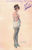 Jo. A. CHARLET * CPA Illustrateur Art Nouveau Charlet * Femme Dénudée Seins Nus Nue Nu Curiosa * Série 4 N°16 - Sonstige & Ohne Zuordnung