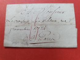 Lettre Sans Texte Pour Paris En 181.. Avec Taxe Manuscrite 15 En Rouge - Ref  2793 - 1801-1848: Vorläufer XIX
