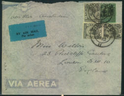 1933, Air Mal From STRATS SETLEMENTT To Londom - Straits Settlements