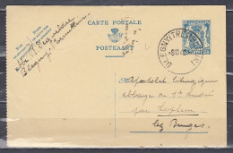 Postkaart Van Blegny (Trembleur) Naar Lophem - 1935-1949 Klein Staatswapen