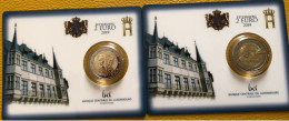 Luxembourg 2 Euros X 2 2019 Coincards - Les 2 Avec Poinçon Pont St Servais - Luxemburg