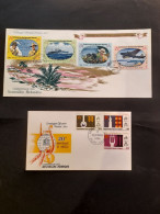 NOUVELLES-HEBRIDES (VANUATU)  2 X 1er Jour  新赫布里底群岛（瓦努阿图） 2 X 第一天  2 X 1st Day Covers - Mezclas (max 999 Sellos)