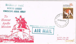 52881. Carta Aerea TWO WELLS (South Australia) 1972, SPACE, Apollo Mission, Buckland Park - Covers & Documents