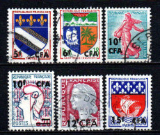 Réunion  - 1961 - Tb De France Surch - N° 346A/346B/349/349A/350/350A - Oblit - Used - Oblitérés