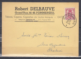 Kaart Van Ville Pommeroeul Naar Charleroi - 1935-1949 Small Seal Of The State